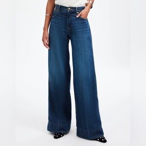 Madewell Dark Blue Wide Leg Flare Jeans